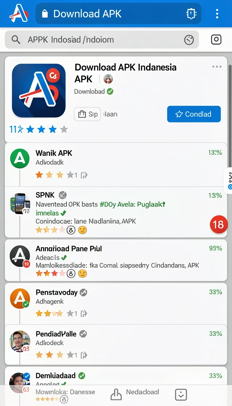 Tampilan antarmuka semutoto di Android
